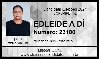 Candidato EDLEIDE A DÍ 2024 - CORURIPE - Eleições