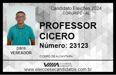 Candidato PROFESSOR CICERO 2024 - CORURIPE - Eleições