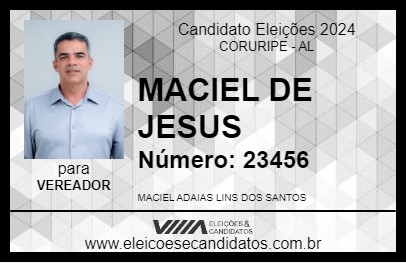 Candidato MACIEL DE JESUS 2024 - CORURIPE - Eleições