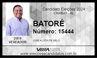 Candidato BATORÉ 2024 - CRAÍBAS - Eleições