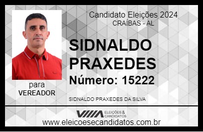 Candidato SIDNALDO PRAXEDES 2024 - CRAÍBAS - Eleições