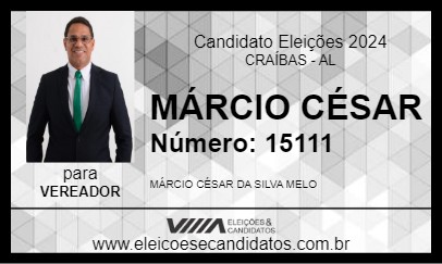 Candidato MÁRCIO CÉSAR 2024 - CRAÍBAS - Eleições