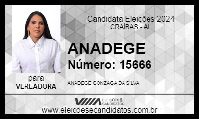 Candidato ANADEGE 2024 - CRAÍBAS - Eleições