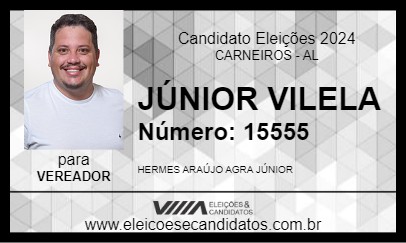 Candidato JÚNIOR VILELA 2024 - CARNEIROS - Eleições