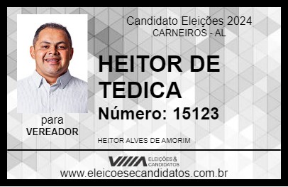 Candidato HEITOR DE TEDICA 2024 - CARNEIROS - Eleições