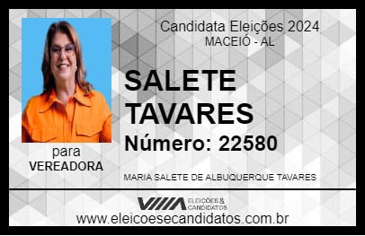 Candidato SALETE TAVARES 2024 - MACEIÓ - Eleições