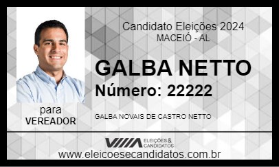 Candidato GALBA NETTO 2024 - MACEIÓ - Eleições