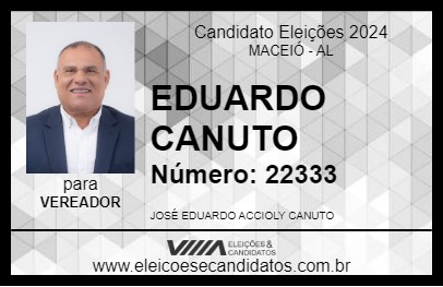 Candidato EDUARDO CANUTO 2024 - MACEIÓ - Eleições