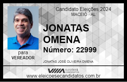 Candidato JONATAS OMENA 2024 - MACEIÓ - Eleições