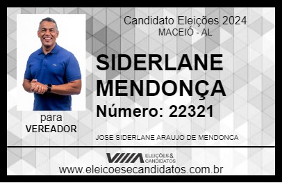 Candidato SIDERLANE MENDONÇA 2024 - MACEIÓ - Eleições