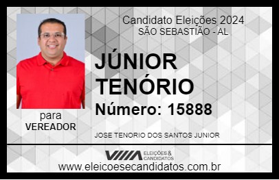 Candidato JÚNIOR TENÓRIO 2024 - SÃO SEBASTIÃO - Eleições