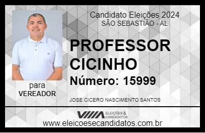 Candidato PROFESSOR CICINHO 2024 - SÃO SEBASTIÃO - Eleições