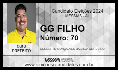 Candidato GG FILHO 2024 - MESSIAS - Eleições