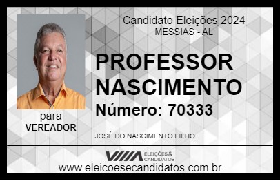 Candidato PROFESSOR NASCIMENTO 2024 - MESSIAS - Eleições