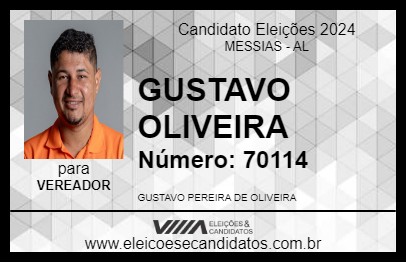 Candidato GUSTAVO OLIVEIRA 2024 - MESSIAS - Eleições