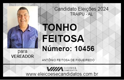 Candidato TONHO FEITOSA 2024 - TRAIPU - Eleições