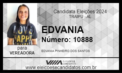 Candidato EDVANIA 2024 - TRAIPU - Eleições