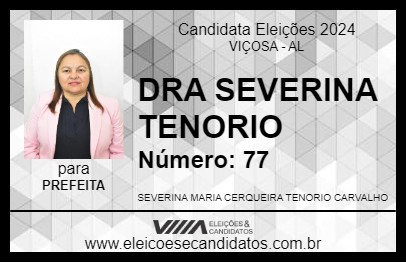 Candidato DRA SEVERINA TENORIO 2024 - VIÇOSA - Eleições