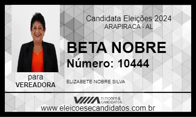 Candidato BETA NOBRE 2024 - ARAPIRACA - Eleições