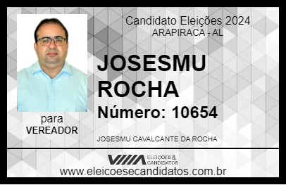 Candidato JOSESMU ROCHA 2024 - ARAPIRACA - Eleições