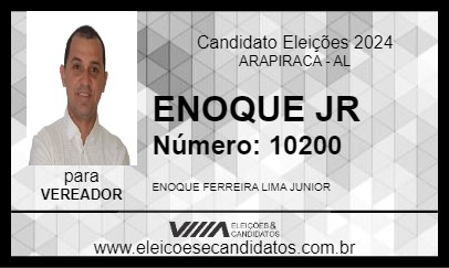 Candidato ENOQUE JR 2024 - ARAPIRACA - Eleições