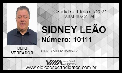 Candidato SIDNEY LEÃO 2024 - ARAPIRACA - Eleições