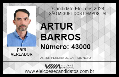 Candidato ARTUR BARROS 2024 - SÃO MIGUEL DOS CAMPOS - Eleições