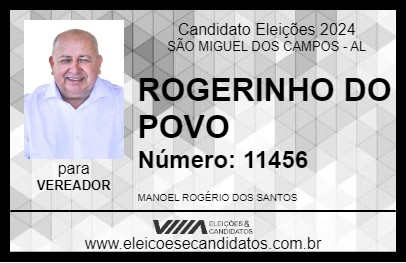 Candidato ROGERINHO DO POVO 2024 - SÃO MIGUEL DOS CAMPOS - Eleições