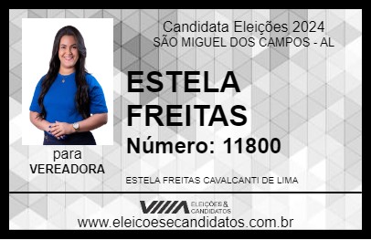 Candidato ESTELA FREITAS 2024 - SÃO MIGUEL DOS CAMPOS - Eleições