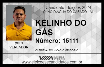 Candidato KELINHO DO GÁS 2024 - OLHO D\ÁGUA DO CASADO - Eleições