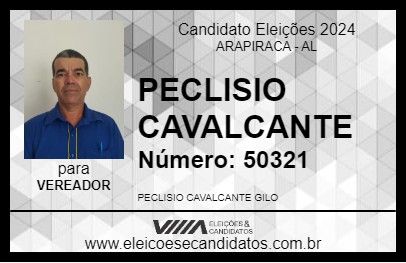 Candidato PECLISIO CAVALCANTE 2024 - ARAPIRACA - Eleições