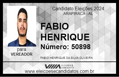 Candidato FABIO HENRIQUE 2024 - ARAPIRACA - Eleições