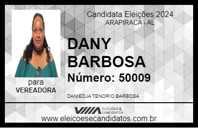 Candidato DANY BARBOSA 2024 - ARAPIRACA - Eleições