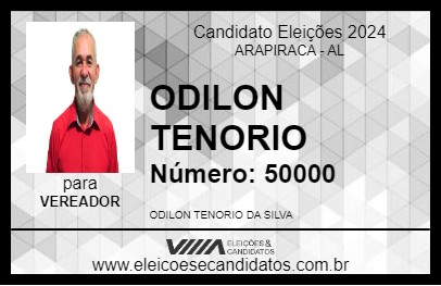 Candidato ODILON TENORIO 2024 - ARAPIRACA - Eleições