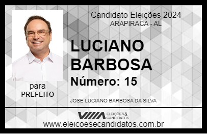 Candidato LUCIANO BARBOSA 2024 - ARAPIRACA - Eleições