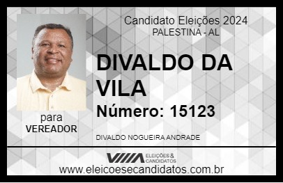 Candidato DIVALDO DA VILA 2024 - PALESTINA - Eleições