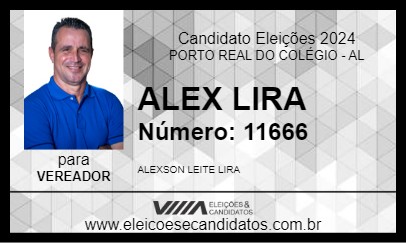 Candidato ALEX LIRA 2024 - PORTO REAL DO COLÉGIO - Eleições