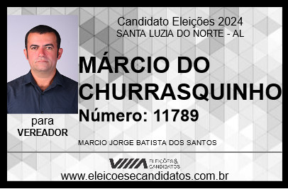 Candidato MÁRCIO DO CHURRASQUINHO 2024 - SANTA LUZIA DO NORTE - Eleições