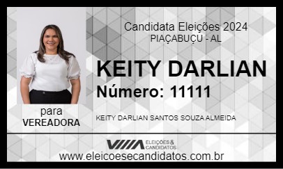 Candidato KEITY DARLIAN 2024 - PIAÇABUÇU - Eleições