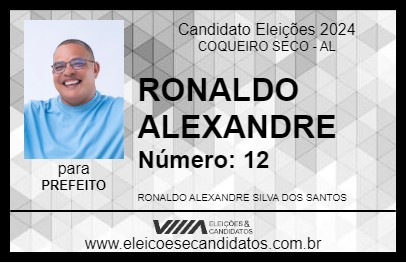 Candidato RONALDO ALEXANDRE 2024 - COQUEIRO SECO - Eleições