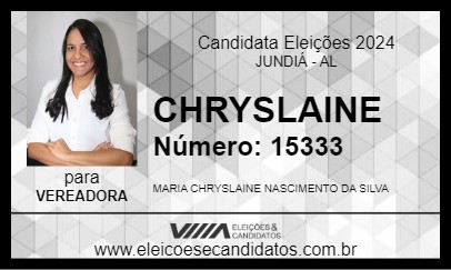 Candidato CHRYSLAINE 2024 - JUNDIÁ - Eleições