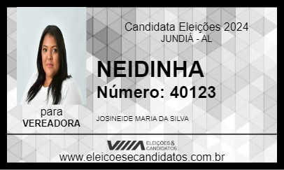 Candidato NEIDINHA 2024 - JUNDIÁ - Eleições