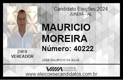 Candidato MAURICIO MOREIRA 2024 - JUNDIÁ - Eleições