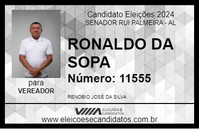 Candidato RONALDO DA SOPA 2024 - SENADOR RUI PALMEIRA - Eleições