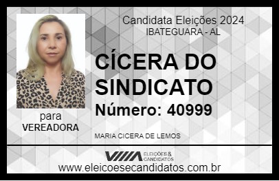 Candidato CÍCERA DO SINDICATO 2024 - IBATEGUARA - Eleições