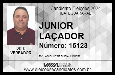 Candidato JUNIOR LAÇADOR 2024 - IBATEGUARA - Eleições