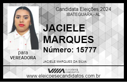 Candidato JACIELE MARQUES 2024 - IBATEGUARA - Eleições