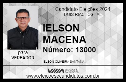 Candidato IELSON MACENA 2024 - DOIS RIACHOS - Eleições