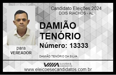 Candidato DAMIÃO TENÓRIO 2024 - DOIS RIACHOS - Eleições