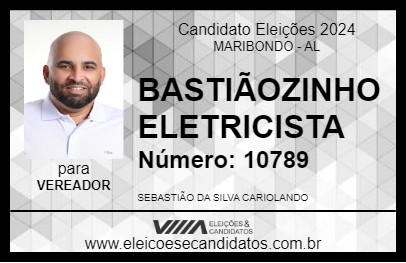 Candidato BASTIÃOZINHO ELETRICISTA 2024 - MARIBONDO - Eleições